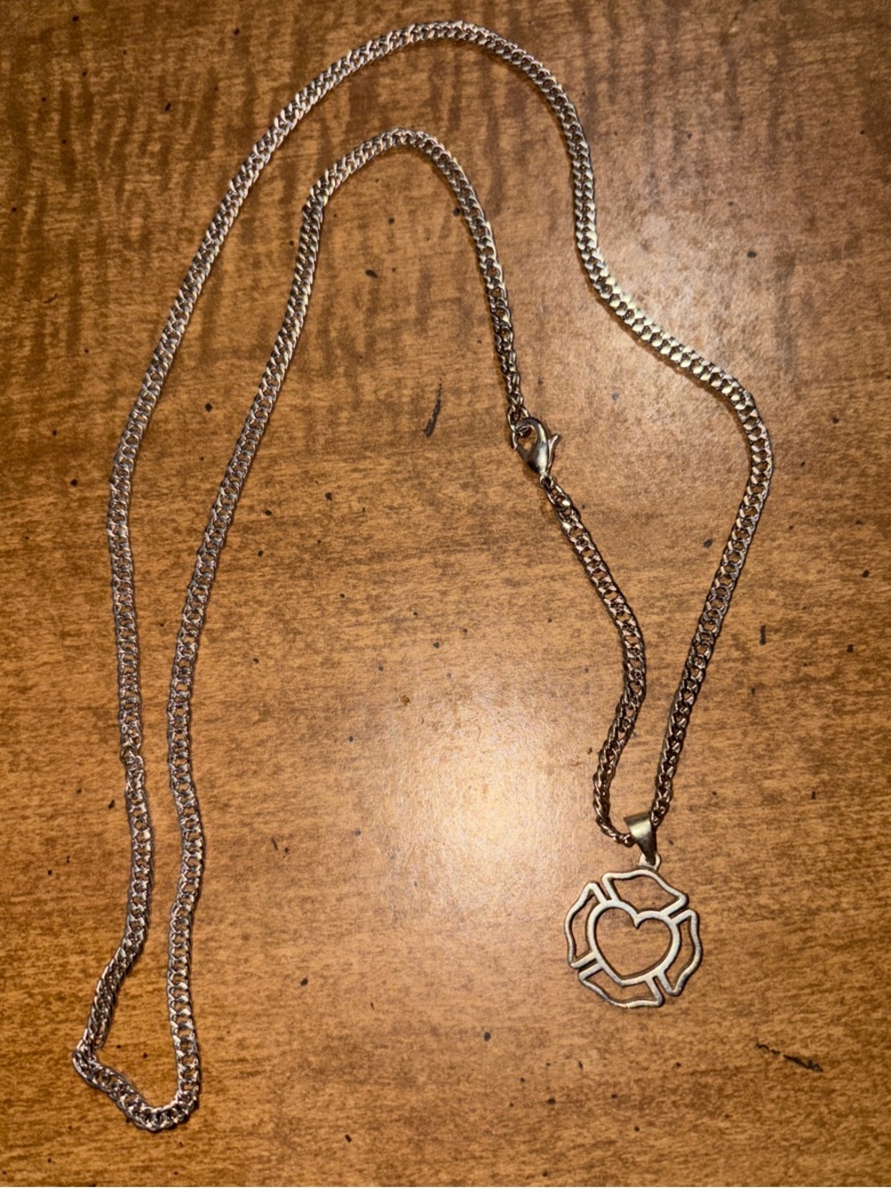 Silver firefighter Pendant Necklace